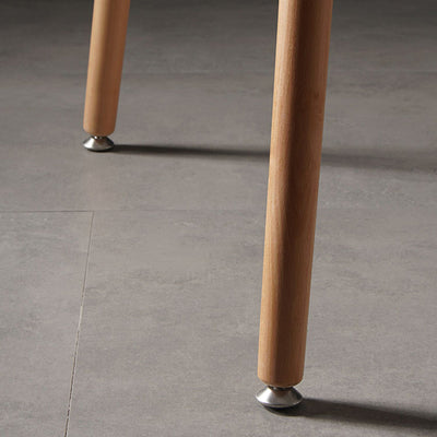 Modern Minimalist Square MDF Beech Wood Dining Table For 4 Seats