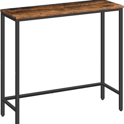 Modern Minimalist Rectangular Carbon Steel MDF Console Table 1-Tier For Living Room