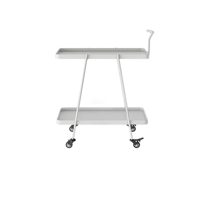 Modern Minimalist Rectangular Wrought Iron Movable Side Table 2-Tier For Living Room