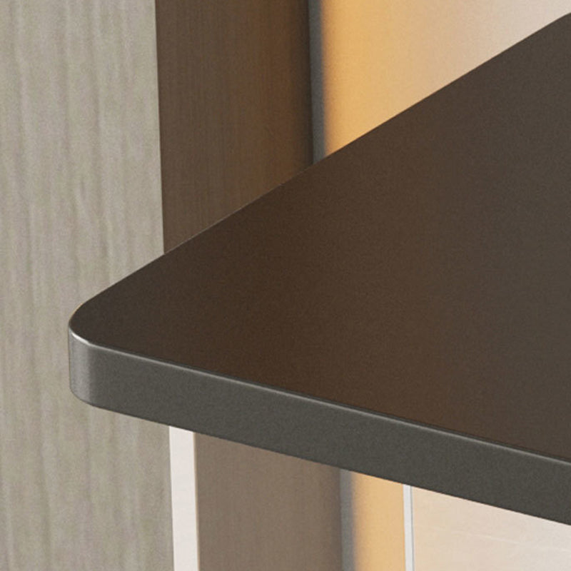 Modern Minimalist Rectangular Particle Board Acrylic Console Table 1-Tier For Living Room