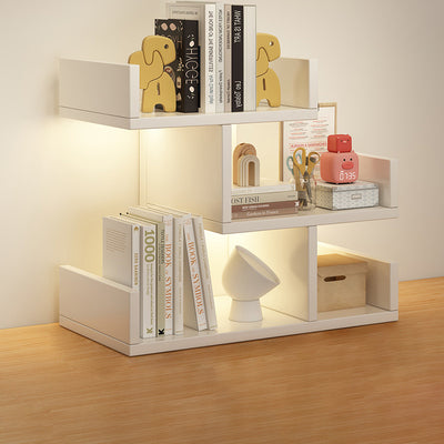 Modern Minimalist Rectangular MDF Bookshelf 3-Tier For Home Office