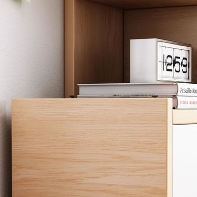 Modern Minimalist Rectangular MDF Bookshelf 3-Tier For Home Office