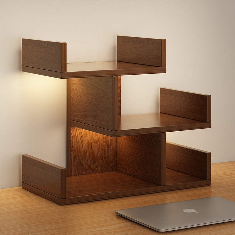 Modern Minimalist Rectangular MDF Bookshelf 3-Tier For Home Office