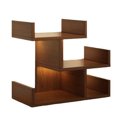 Modern Minimalist Rectangular MDF Bookshelf 3-Tier For Home Office