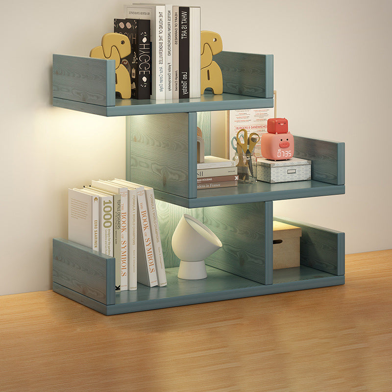Modern Minimalist Rectangular MDF Bookshelf 3-Tier For Home Office