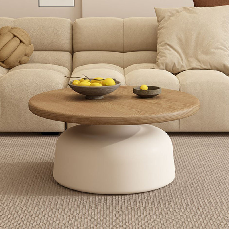 Contemporary Nordic Round MDF Carbon Steel Coffee Table 1-Tier For Living Room