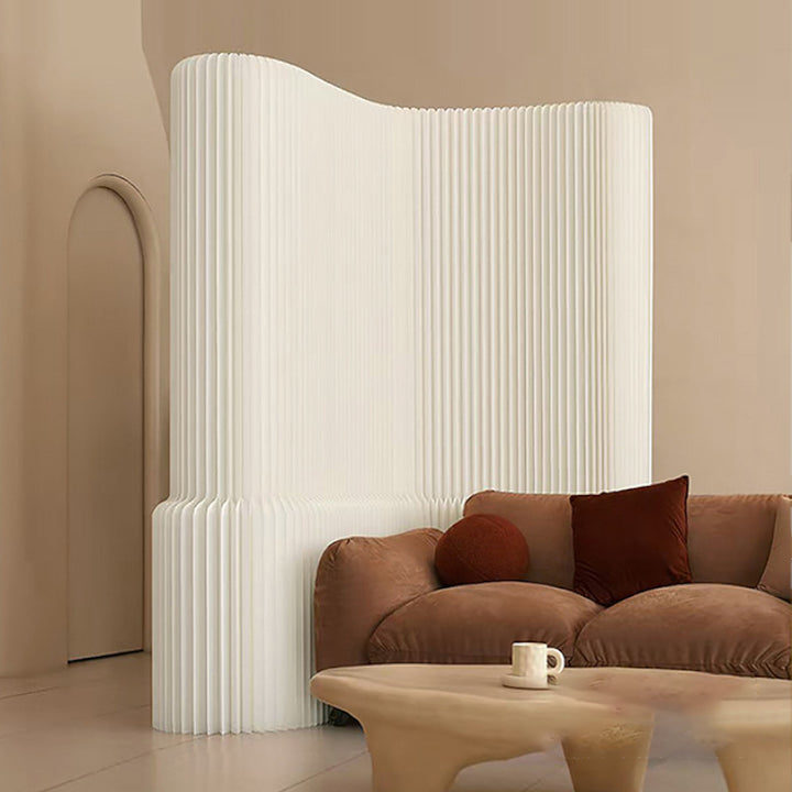 Divisor de habitación impermeable extensible de papel kraft rectangular creativo contemporáneo para sala de estar 