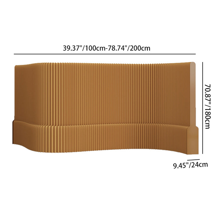Divisor de habitación impermeable extensible de papel kraft rectangular creativo contemporáneo para sala de estar 