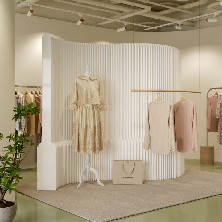 Divisor de habitación impermeable extensible de papel kraft rectangular creativo contemporáneo para sala de estar 