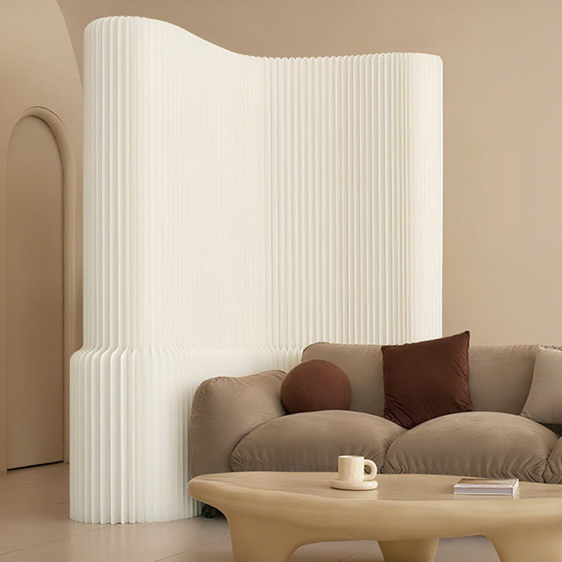 Divisor de habitación impermeable extensible de papel kraft rectangular creativo contemporáneo para sala de estar 