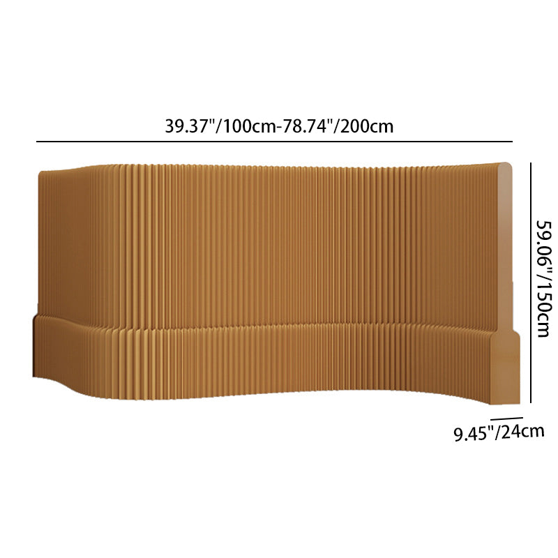 Divisor de habitación impermeable extensible de papel kraft rectangular creativo contemporáneo para sala de estar 