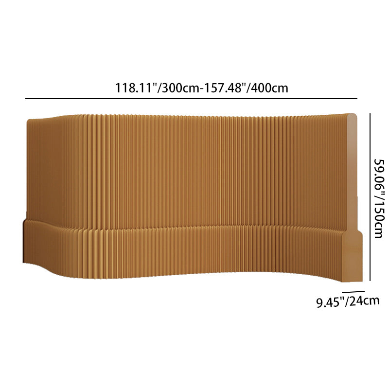 Divisor de habitación impermeable extensible de papel kraft rectangular creativo contemporáneo para sala de estar 