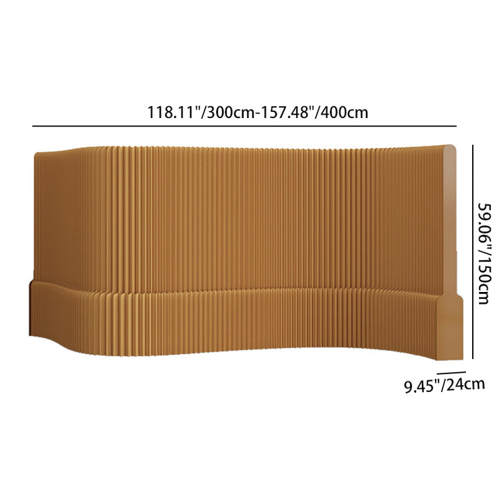 Divisor de habitación impermeable extensible de papel kraft rectangular creativo contemporáneo para sala de estar 