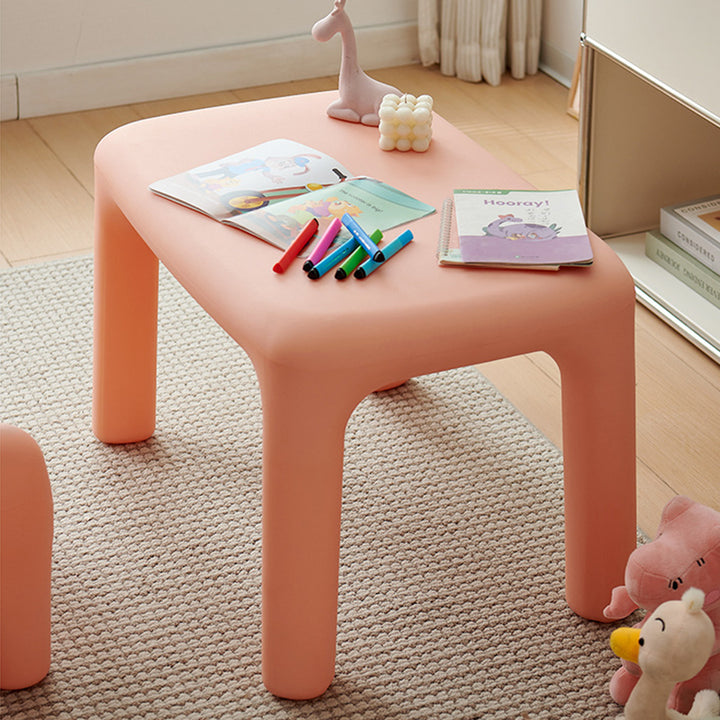 Moderner minimalistischer rechteckiger PE-Kinderschreibtisch &amp; Stuhlset für Schlafzimmer &amp; Wohnzimmer 