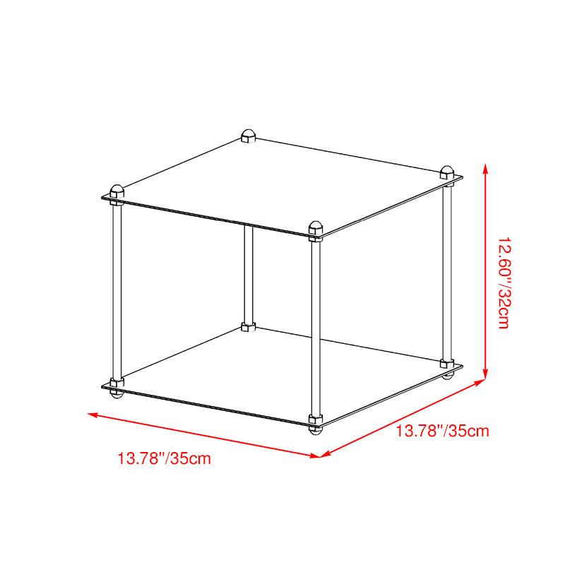 Modern Minimalist Square Stainless Steel Stackable Display Rack 2-Tier ...