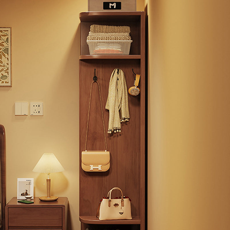 Étagère d’angle rectangulaire en bois d’hévéa, minimaliste et moderne, avec rangement à 7 niveaux pour chambre et salon 