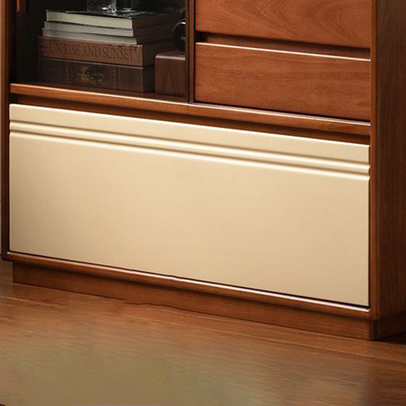 Modern Minimalist Boxwood Solid Wood Rectangular Storage Cabinet With 4-Drawer For Living Room