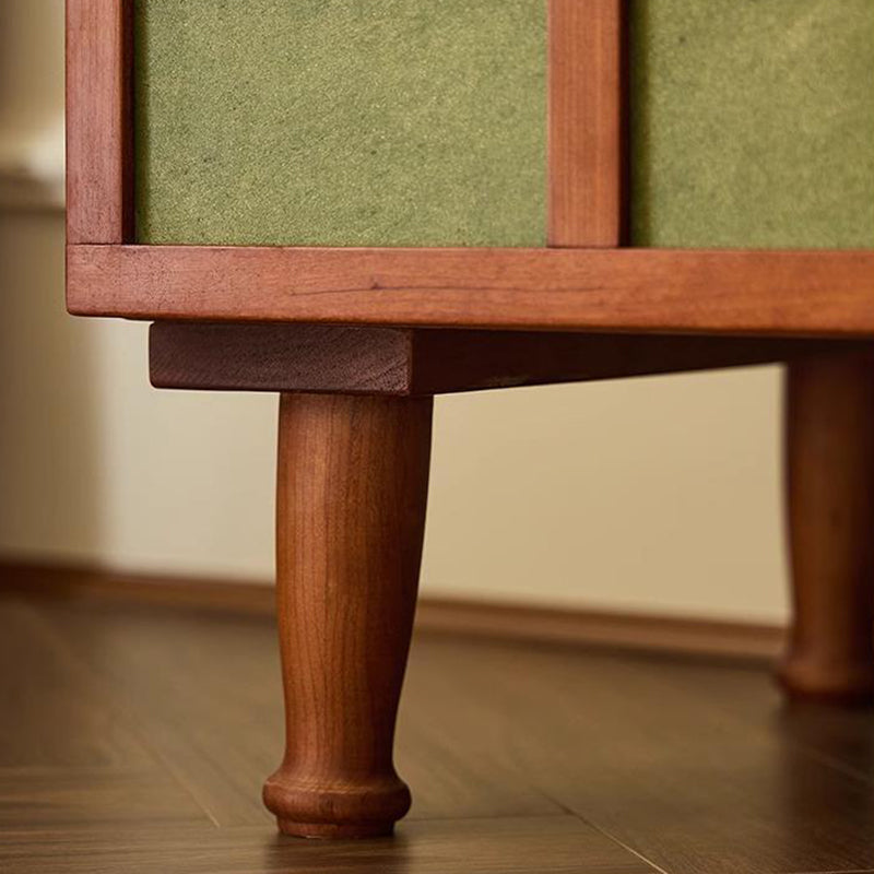 Meuble de rangement rectangulaire en bois de cerisier au style rétro contemporain avec 4 tiroirs pour salon 