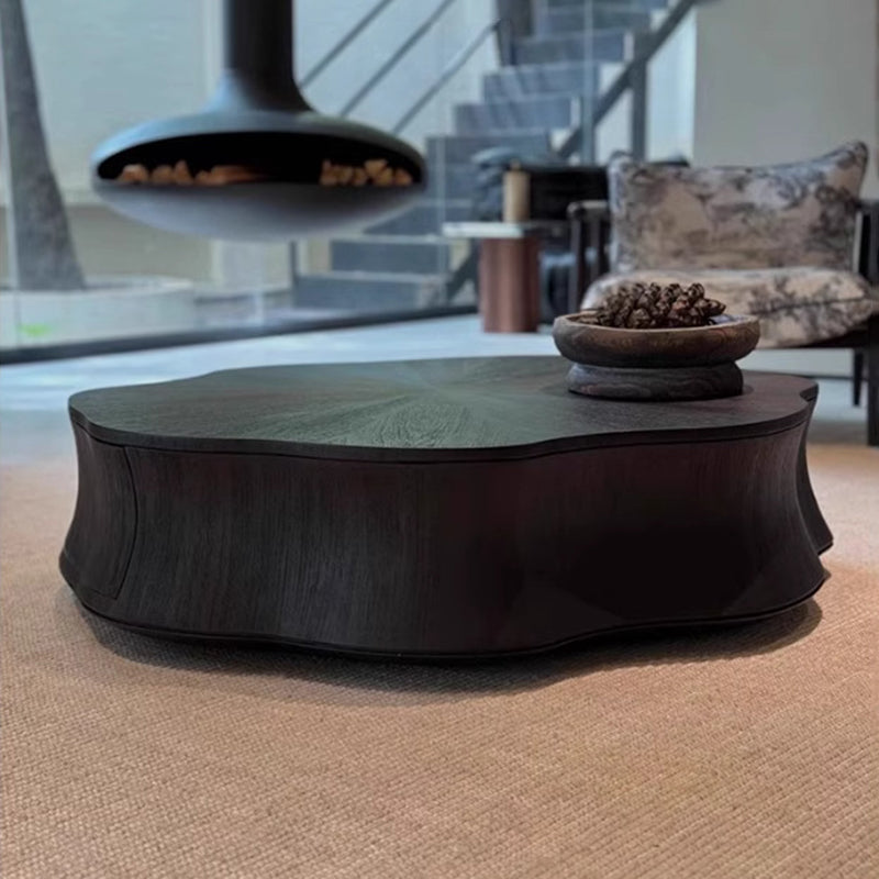 Contemporary Creative Solid Wood Plywood Petal Coffee Table For Living Room