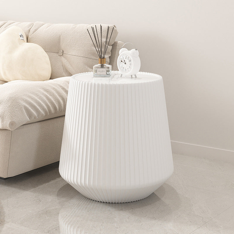 Table basse moderne minimaliste en cuir PU, pierre frittée, fer, bois massif et contreplaqué, de forme diamant/ronde, pour salon 