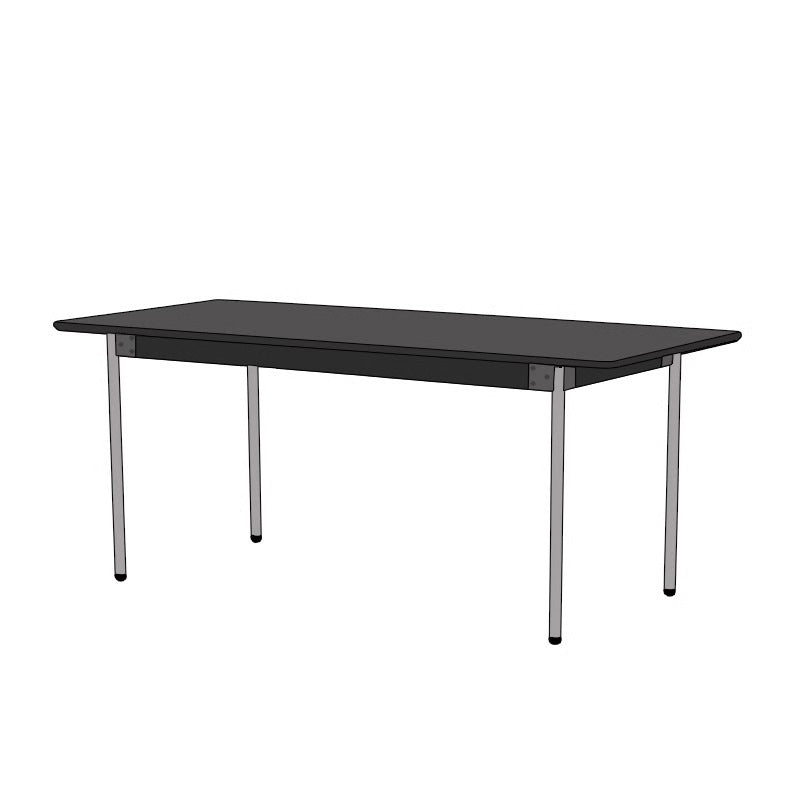 Mesa de comedor rectangular moderna minimalista de pino y acero inoxidable para 4/6/8 asientos 