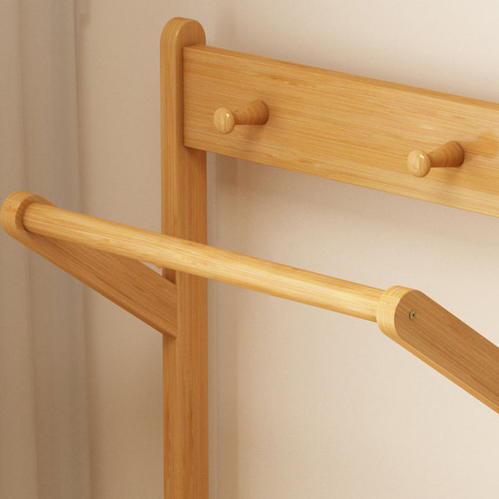 Moderner minimalistischer rechteckiger Flurbaum aus Bambus &amp; MDF mit 1-Schrank 2-stufiger Aufbewahrung für Schlafzimmer &amp; Wohnzimmer 