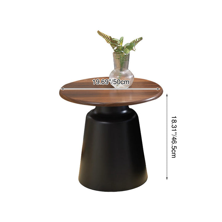 Moderner minimalistischer MDF- und Eisen-Runder-Nesting-Couchtisch-Set für das Wohnzimmer 