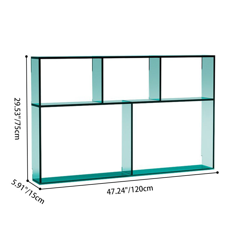 Modern Minimalist Acrylic Rectangular Display Rack With 3-Tier Design For Living Room