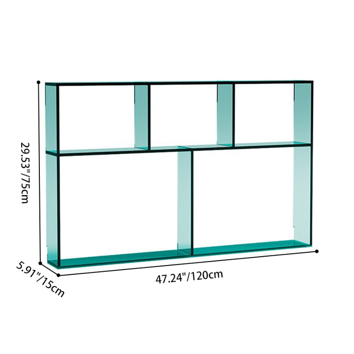 Modern Minimalist Acrylic Rectangular Display Rack With 3-Tier Design For Living Room
