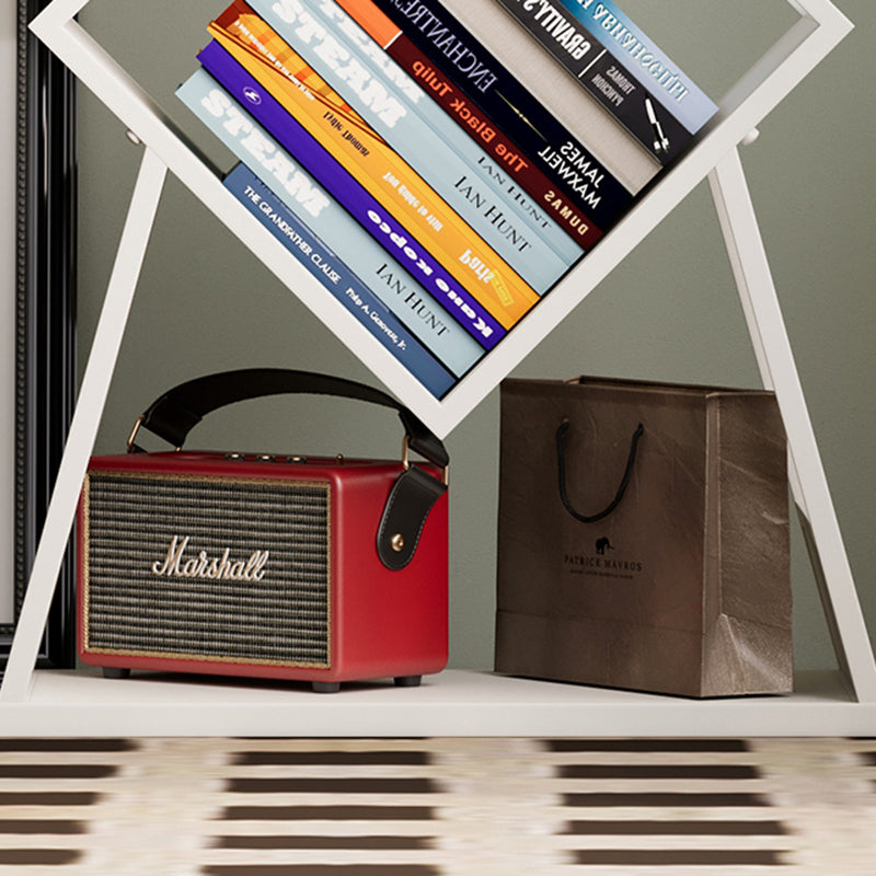 Modern Minimalist Carbon Steel Square Bookshelf 5-Tier Storage For Living Room &amp; Home Office