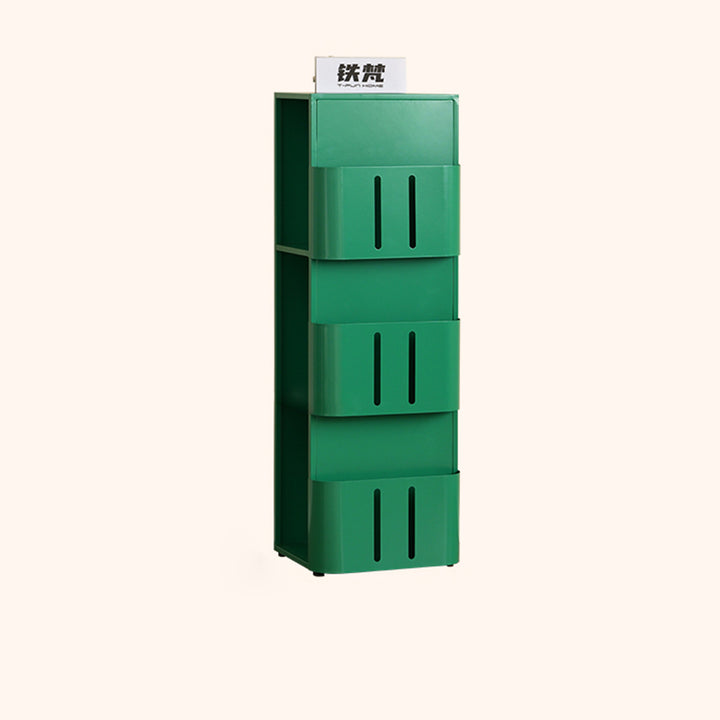 Bibliothèque rectangulaire minimaliste moderne en acier au carbone avec 4 niveaux et 3 espaces de rangement pour salon et bureau à domicile 