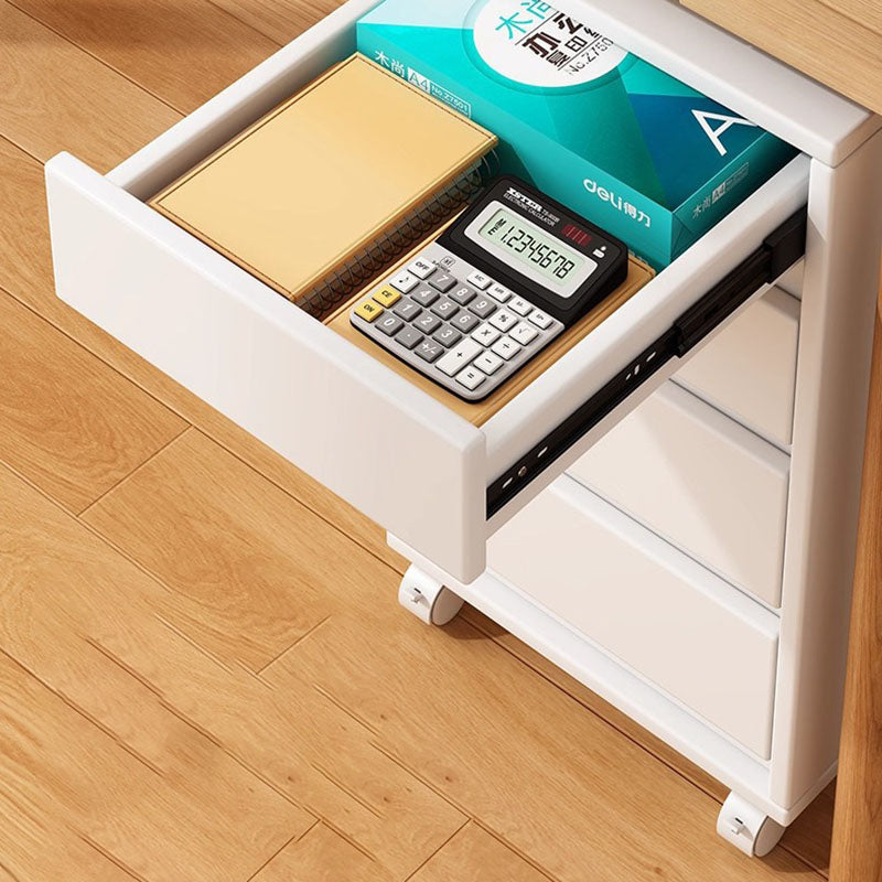 Cabinet de rangement rectangulaire à roulettes en MDF au style minimaliste moderne avec 4 à 5 tiroirs pour chambre et bureau 