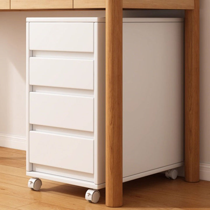 Cabinet de rangement rectangulaire à roulettes en MDF au style minimaliste moderne avec 4 à 5 tiroirs pour chambre et bureau 
