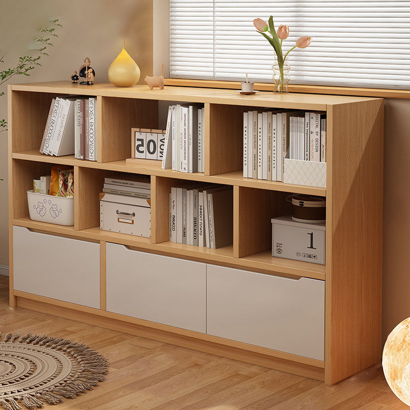 Moderner minimalistischer Massivholz-Ökobrett-Rechteckiger Aufbewahrungsschrank mit 3 Schränken für Wohnzimmer &amp; Büro 