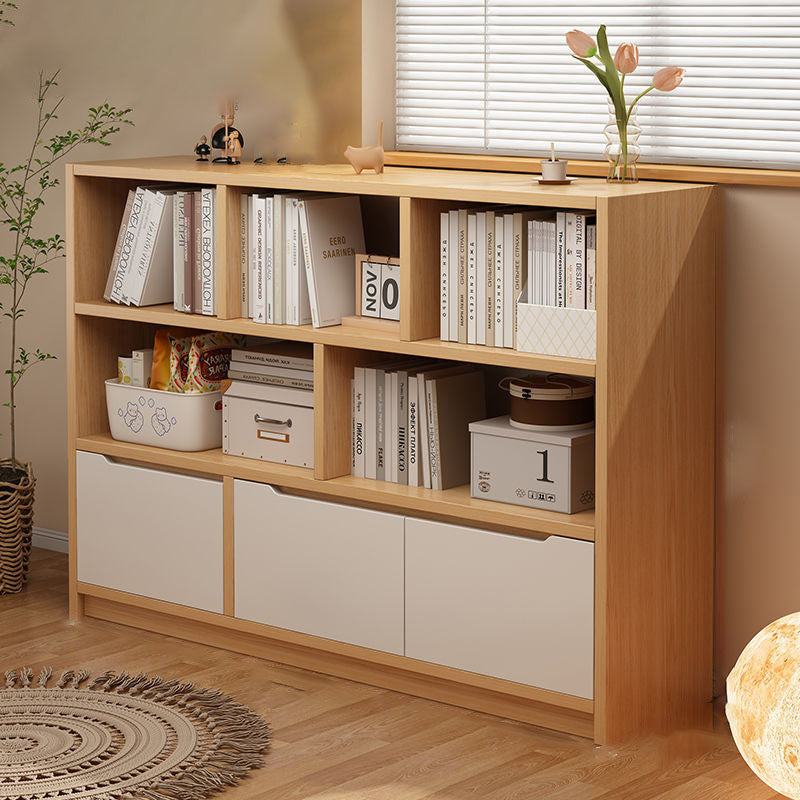 Moderner minimalistischer Massivholz-Ökobrett-Rechteckiger Aufbewahrungsschrank mit 3 Schränken für Wohnzimmer &amp; Büro 