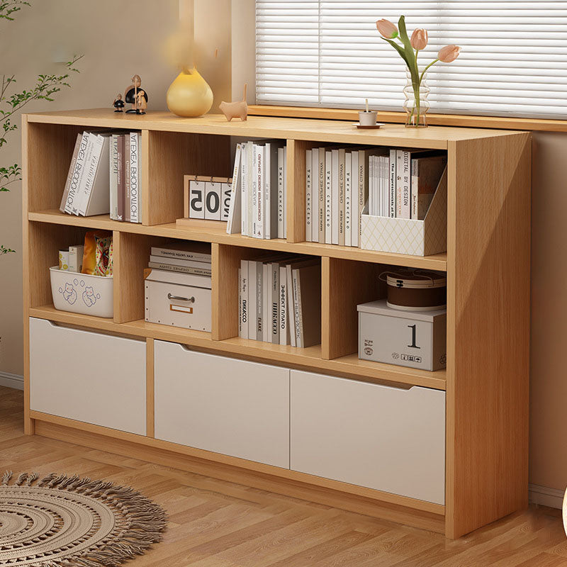 Moderner minimalistischer Massivholz-Ökobrett-Rechteckiger Aufbewahrungsschrank mit 3 Schränken für Wohnzimmer &amp; Büro 