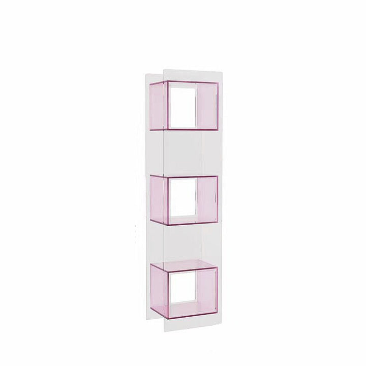 Modern Minimalist Acrylic Rectangular Storage Shelf - 5 Tiers Open Display Bookcase For Living Room &amp; Home Office