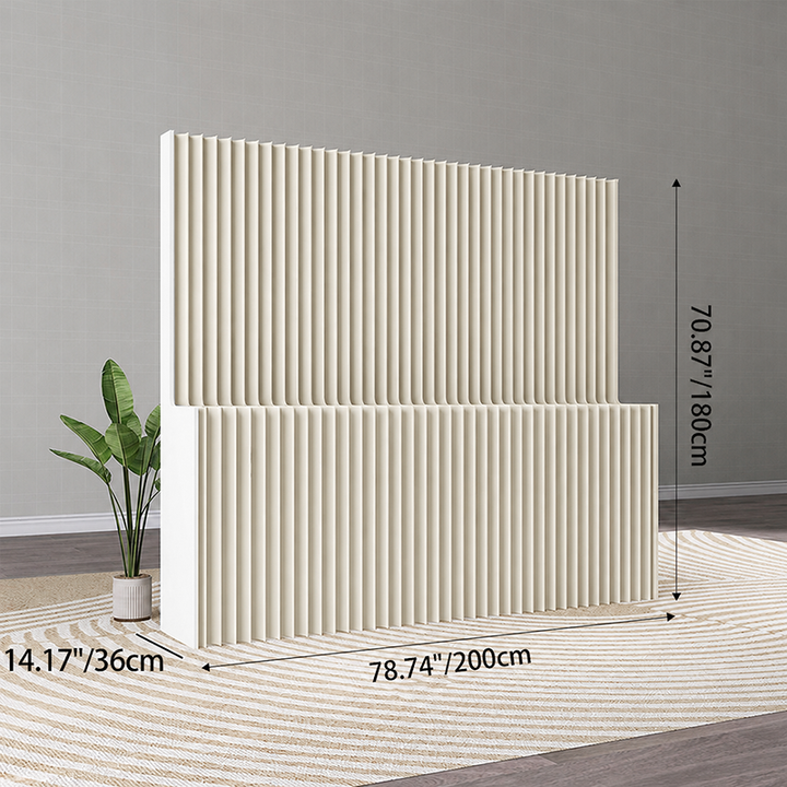 Biombo separador de ambientes plegable rectangular de papel kraft y PVC de estilo minimalista moderno para sala de estar u oficina 