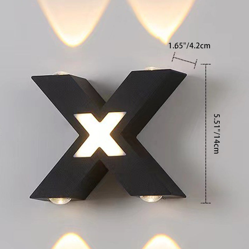 Lámpara de Aplique de Pared LED de Aluminio Impermeable con Geometría de Simplicidad Moderna para Patio Exterior 
