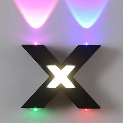 Lámpara de Aplique de Pared LED de Aluminio Impermeable con Geometría de Simplicidad Moderna para Patio Exterior 