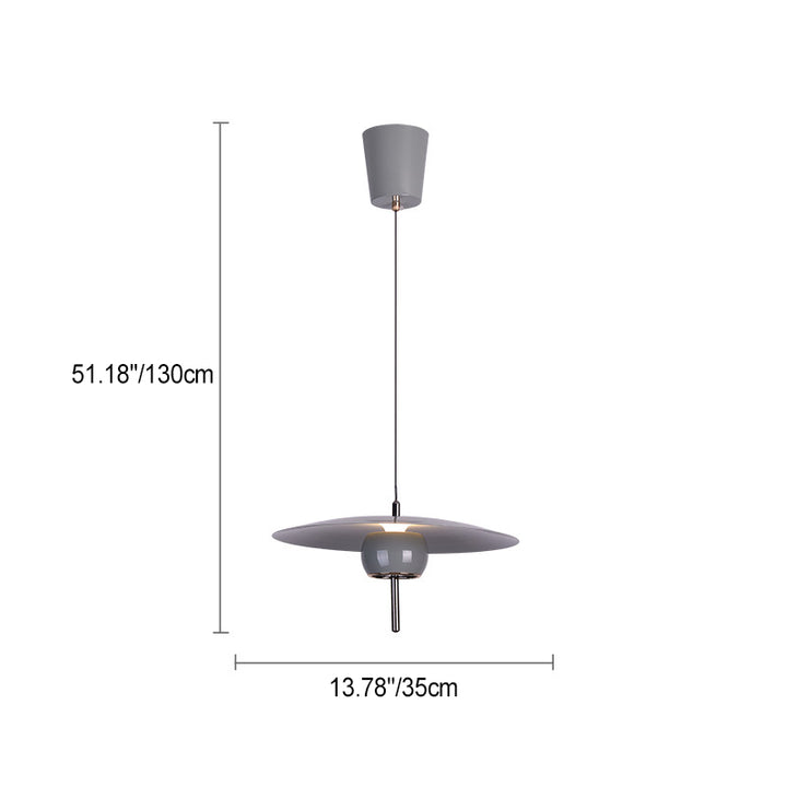 Contemporary Scandinavian Frisbee Aluminum Iron Lampshade LED Pendant Light For Dining Room