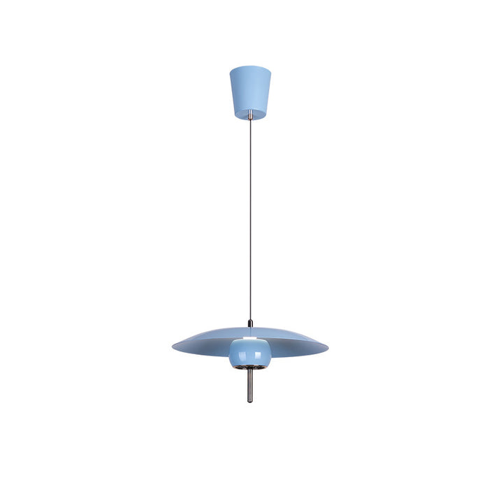 Contemporary Scandinavian Frisbee Aluminum Iron Lampshade LED Pendant Light For Dining Room