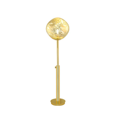 Contemporary Nordic Lava Irregular Circle Adjustable Height Acrylic PVC 1 - Light Standing Floor Lamp For Living Room