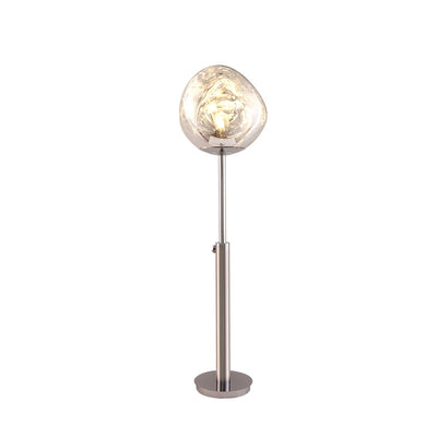 Contemporary Nordic Lava Irregular Circle Adjustable Height Acrylic PVC 1 - Light Standing Floor Lamp For Living Room