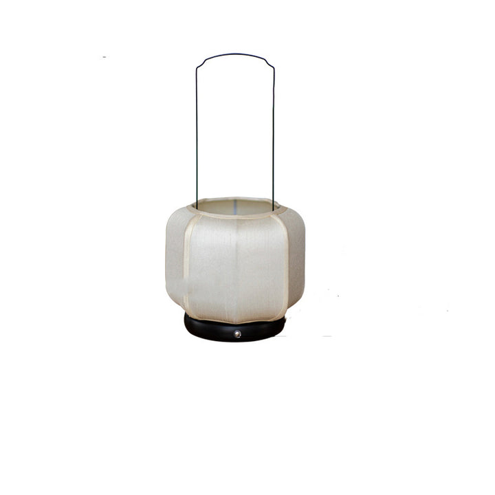 Traditionelle chinesische Eisen-Seidenstoff-Laternenform-LED-Tischlampe für das Schlafzimmer 