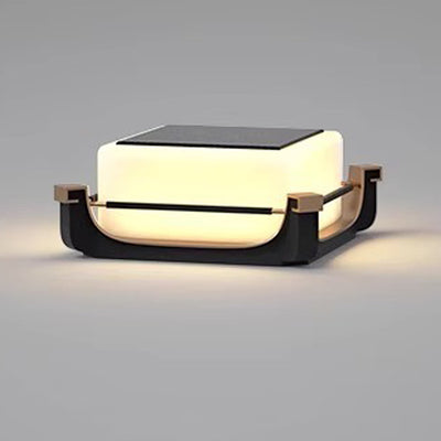 Lumière extérieure LED solaire en acier inoxydable étanche minimaliste moderne pour jardin 