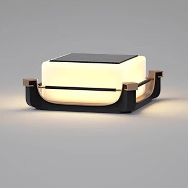 Lumière extérieure LED solaire en acier inoxydable étanche minimaliste moderne pour jardin 