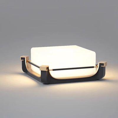 Lumière extérieure LED solaire en acier inoxydable étanche minimaliste moderne pour jardin 