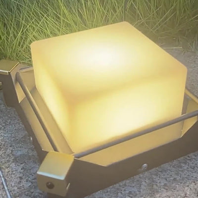 Lumière extérieure LED solaire en acier inoxydable étanche minimaliste moderne pour jardin 