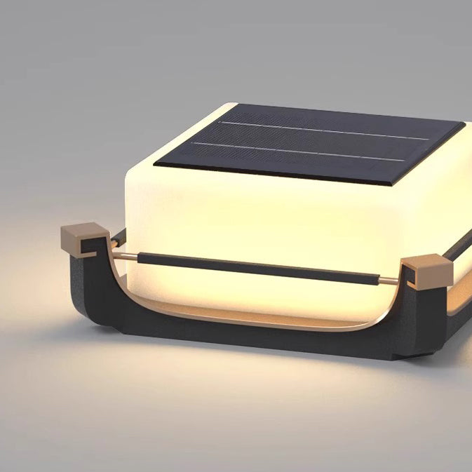 Lumière extérieure LED solaire en acier inoxydable étanche minimaliste moderne pour jardin 
